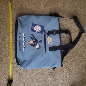 Life is Good Blue Freezer Tote Bag Two Feet Long!